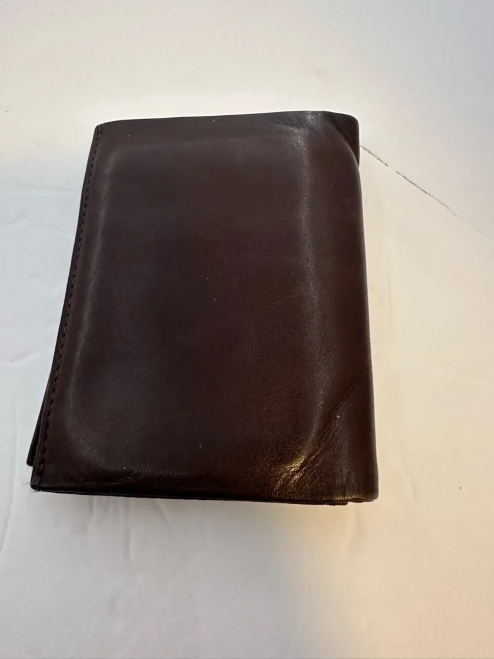 DKNY Dark Brown Leather Bi-Fold Wallet
